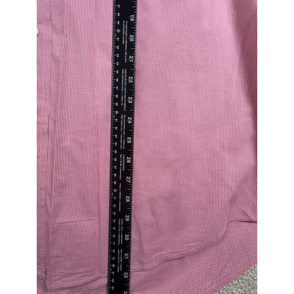 Ralph Lauren Blake Mens L Pink Gingham Short Sleeve Button Down Shirt Pony - Picture 7 of 7